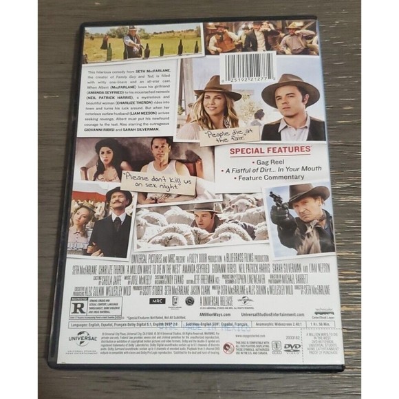 A Million Ways to Die in the West 2014 DVD Rated R Region 1 VGC - Picture 4 of 4
